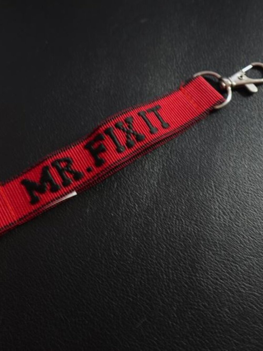 Mr Fix It Lanyard Key Strap Keychain Personalized Novelty Gift Red Black